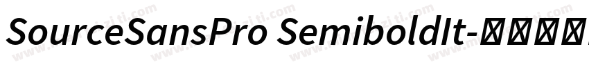 SourceSansPro SemiboldIt字体转换